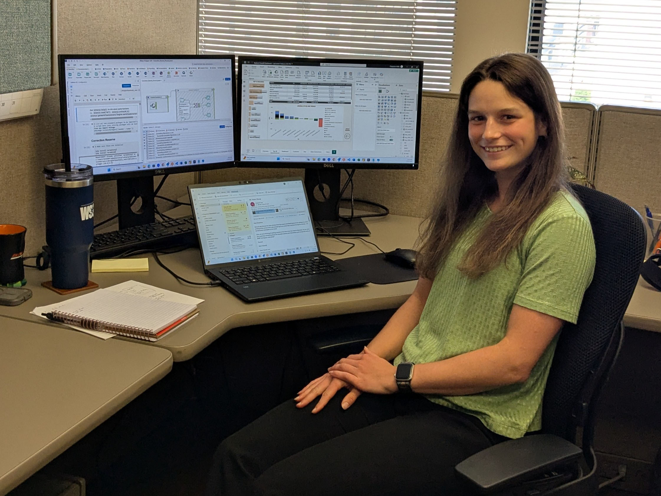 Cheyenne Hittle working on a project in Topeka, Kansas